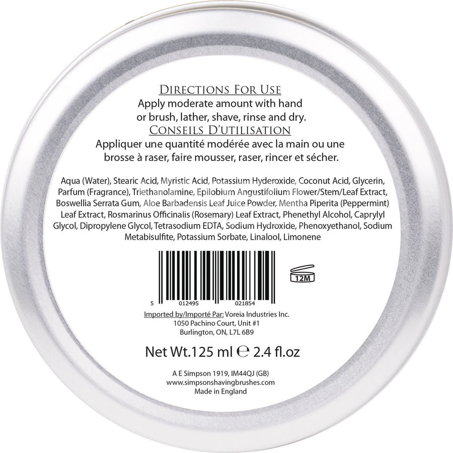 Simpsons - Shaving Cream 125ml -CafeLatt