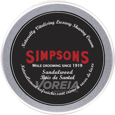 Simpsons - Shaving Cream 125ml -Sandalwd